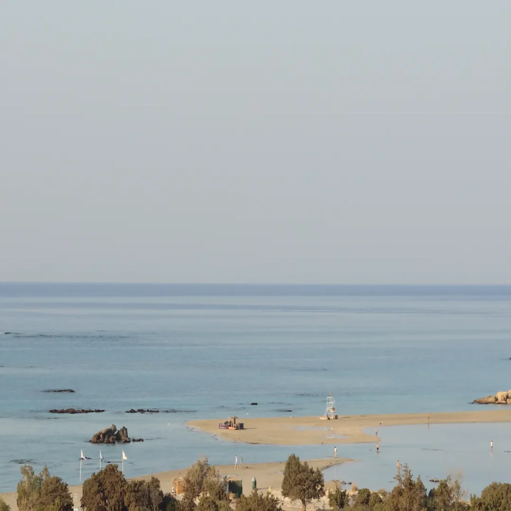elafonissi beach panoramic view Crete Greece