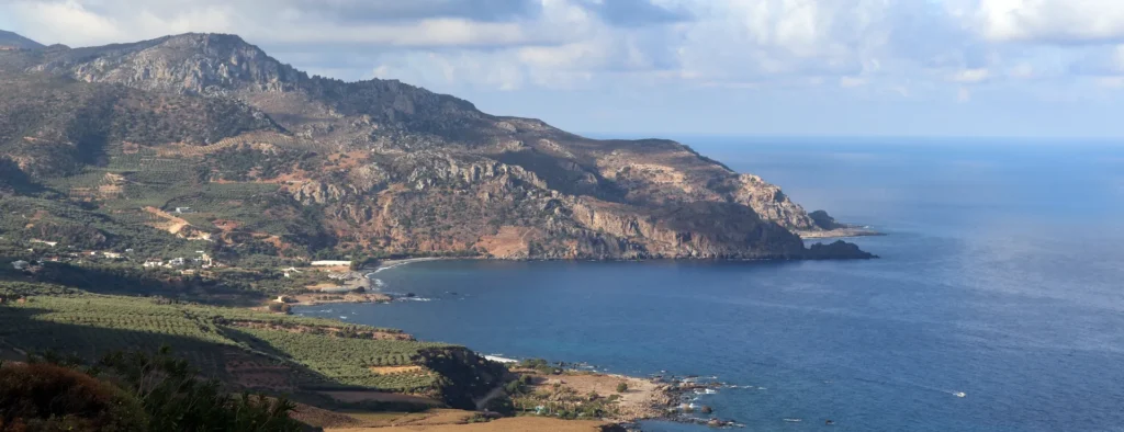 Seitan Limania Beach in Crete with turquoise waters and dramatic cliffs