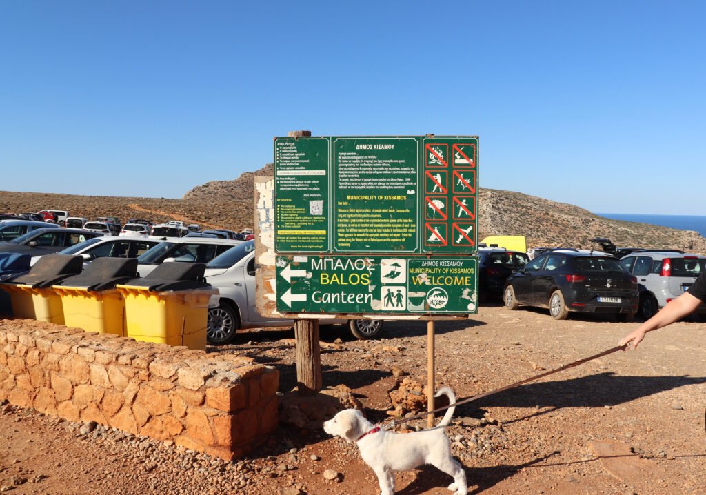 Information sign at Balos parking — Crete