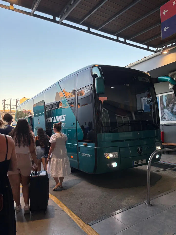 Passengers on the KTEL bus from Chania to Elafonissi Beach Crete — photo by Zurab Pekirishvili