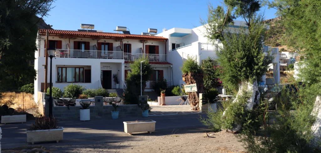 Small hotel and accommodation near Sougia Beach in southern Crete