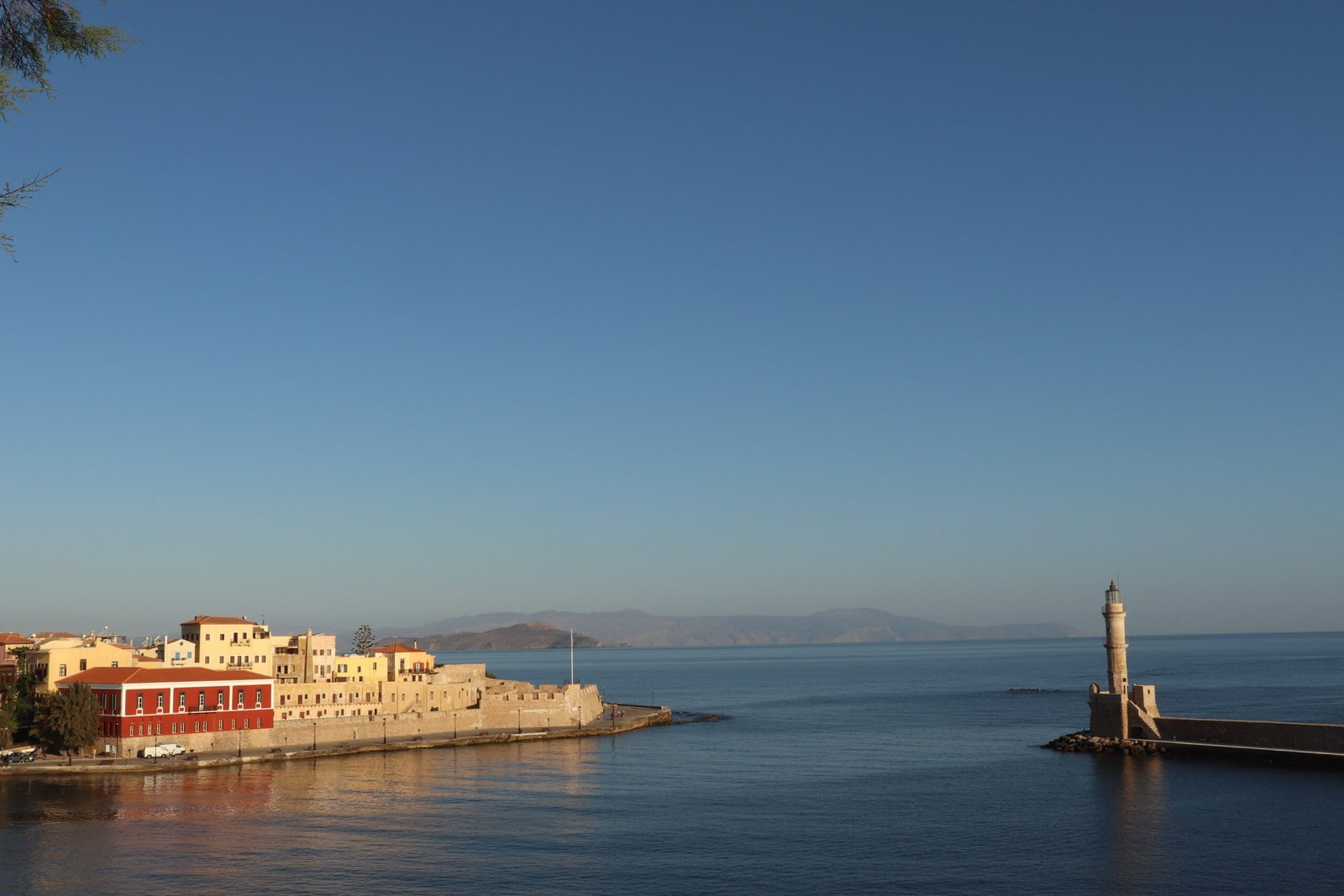 Chania Old Town and Venetian Harbor at sunset