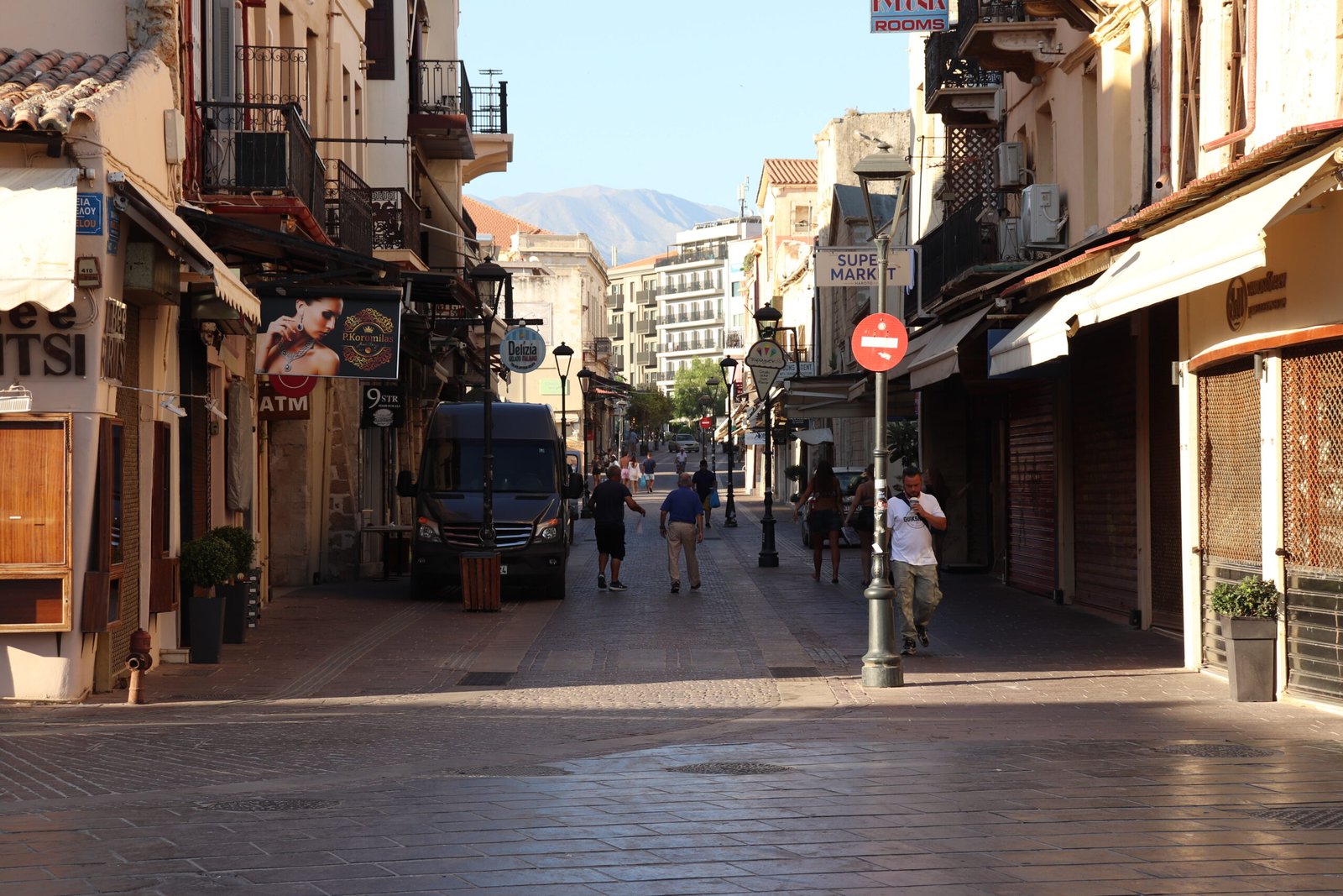 Morning street in Chania Old Town