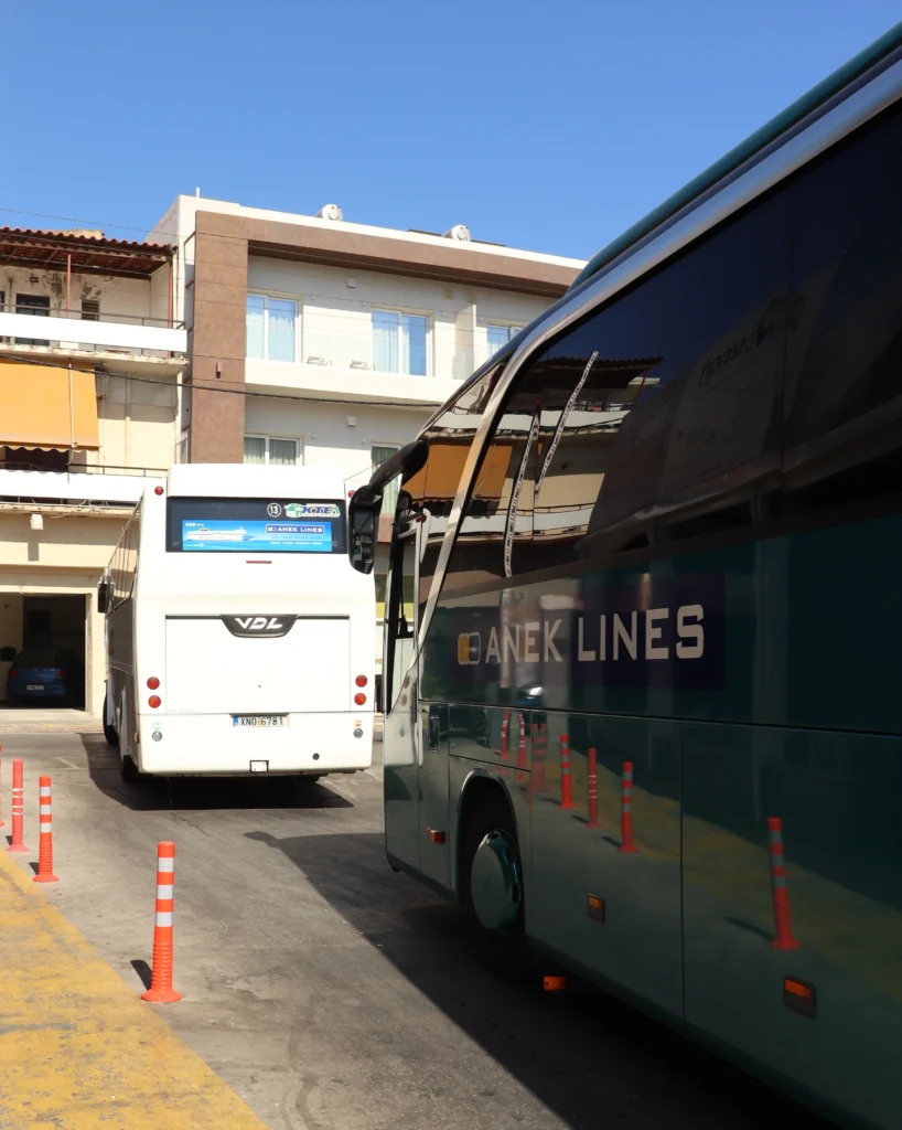 City bus stop next to Chania KTEL Bus Station