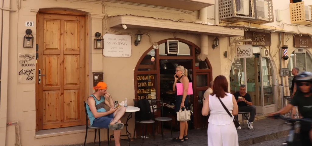 Restaurant street in the Old Town of Rethymno