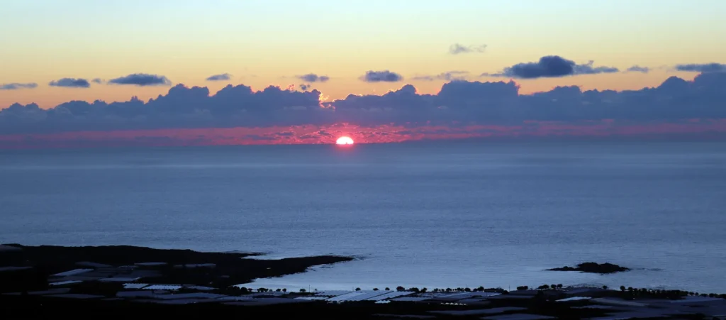 Sunset over Falassarna Beach on the west coast of Crete