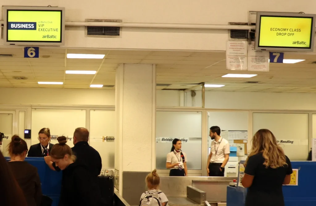 Airline check-in area at Heraklion Airport