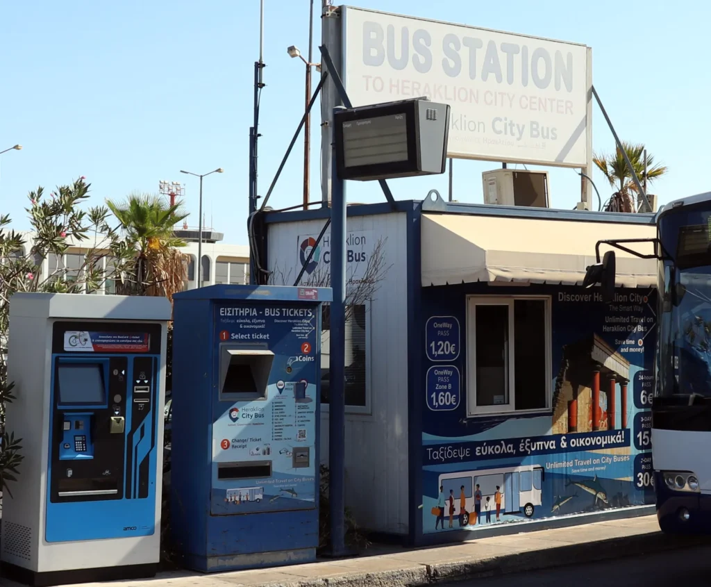Heraklion City Bus ticket machine and ticket office