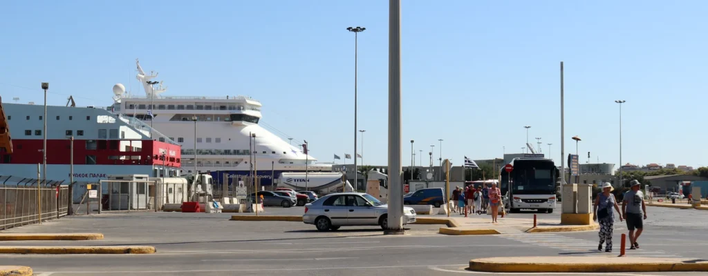 Heraklion Port in Crete for ferry and taxi app transfers