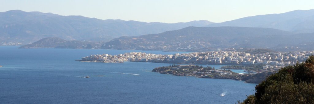 Agios Nikolaos panorama Crete coastline view