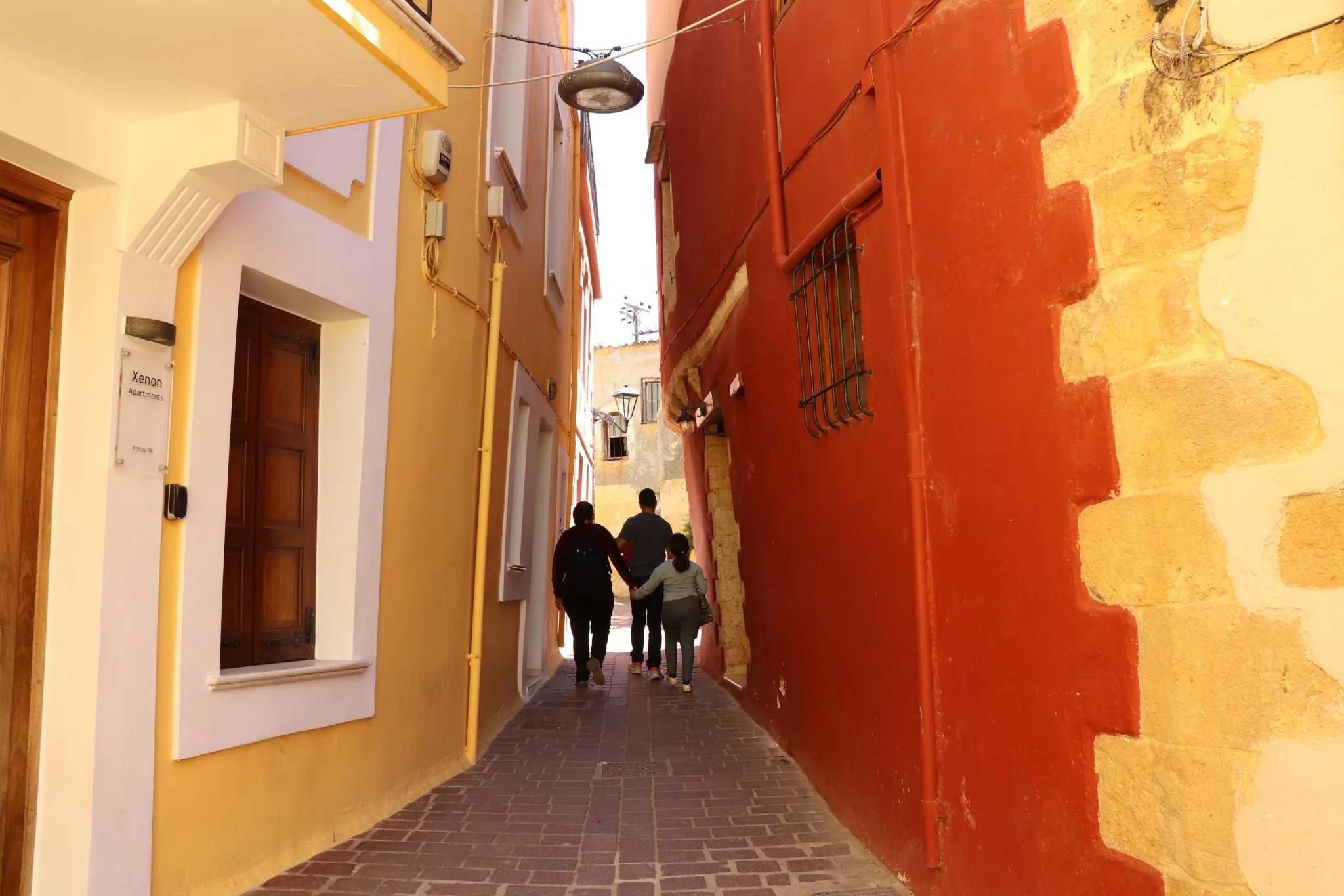 Narrow Street in Chania Old Town Narrow colourful street in Chania Old Town, Crete
