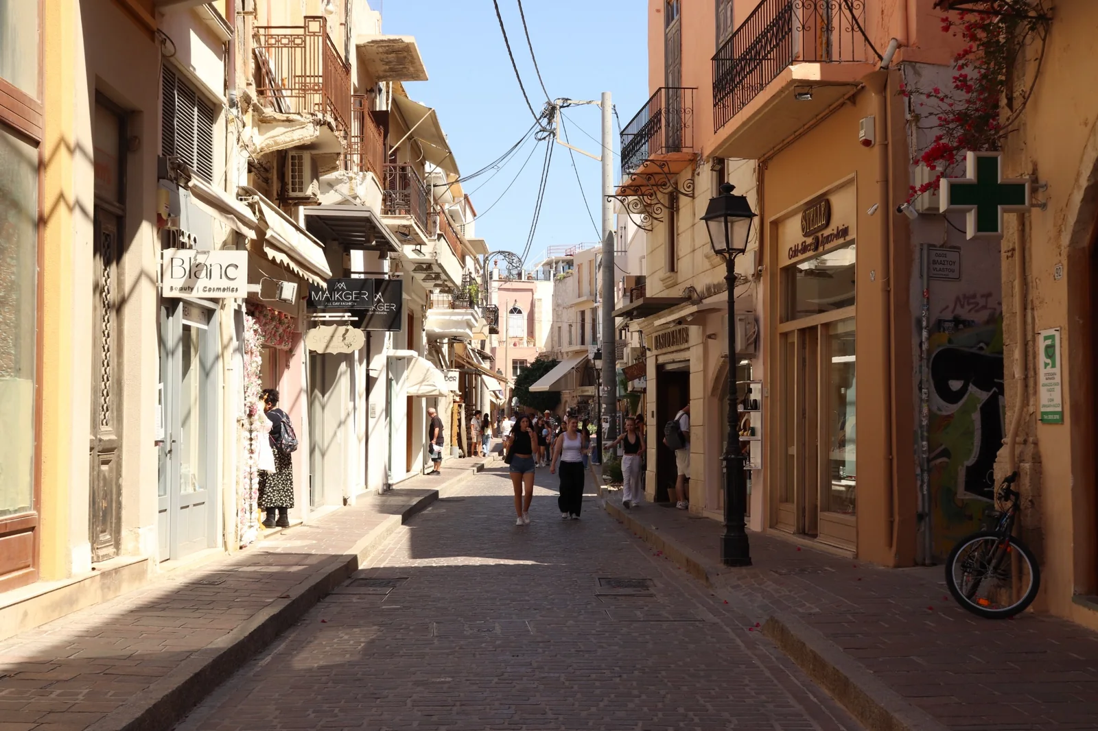 Shopping street in Rethymno Old Town