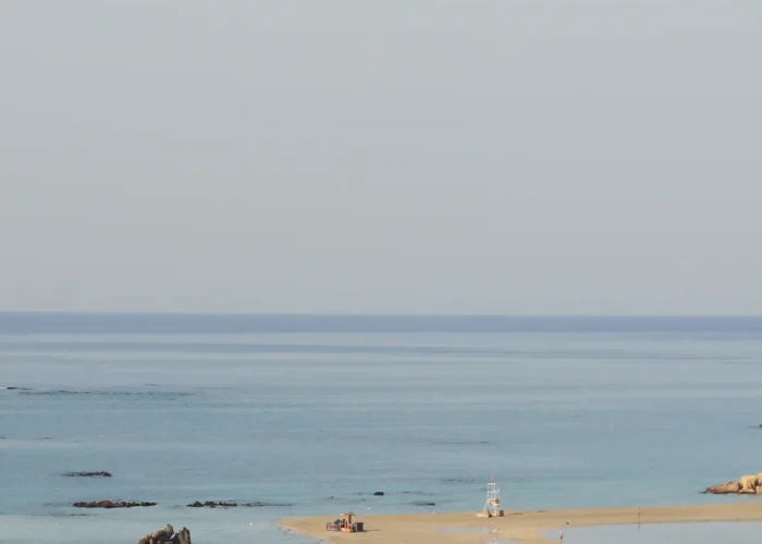 elafonissi beach panoramic view Crete Greece
